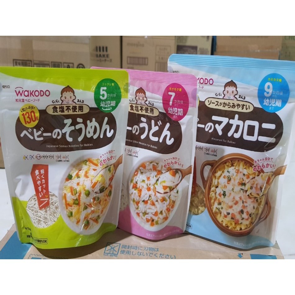 Mì Somen Udon Nui Wakodo Tách Muối Nhật Bản Cho Bé Ăn Dặm 5,7,9 Tháng Tuổi