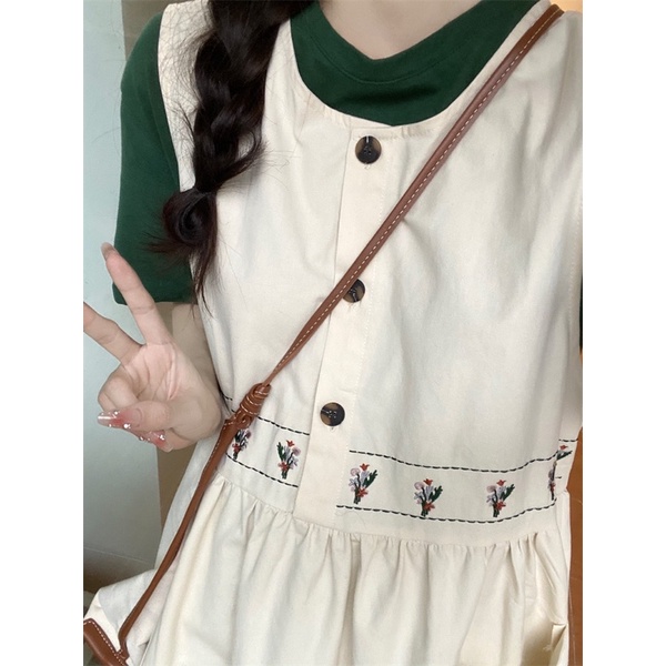 THE CHANCY - Naga dress/ Đầm Thô Thêu Hoa Phong Cách Vintage cho nữ