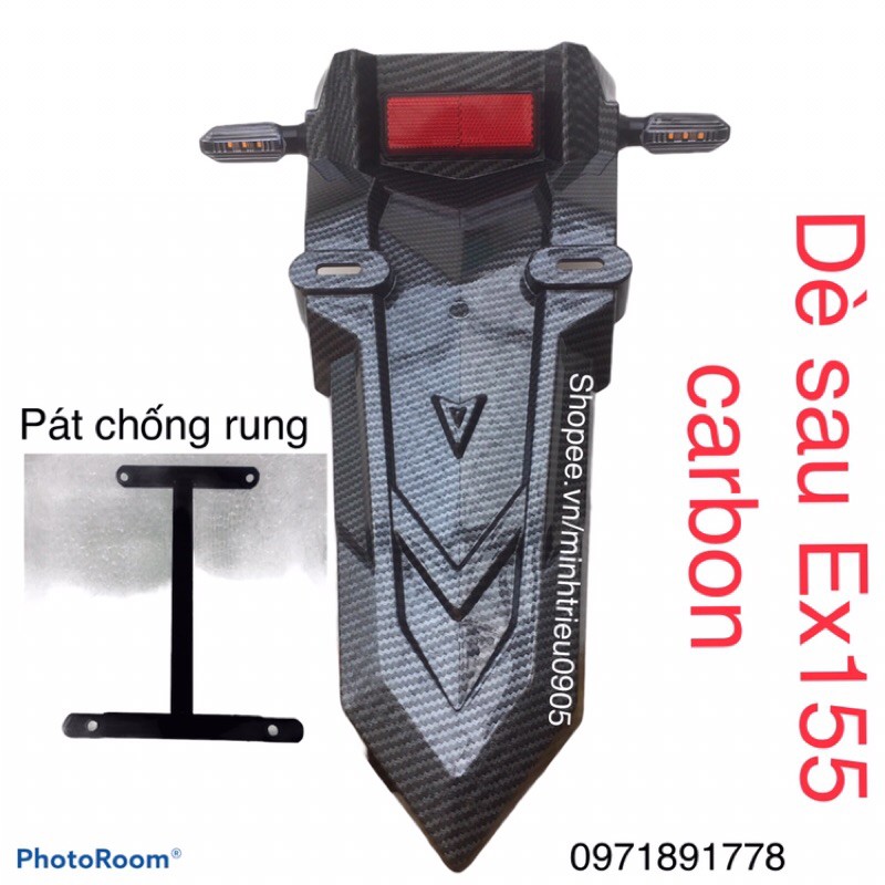 Dè sau Exciter 155 ex155 kiểu FZ carbon