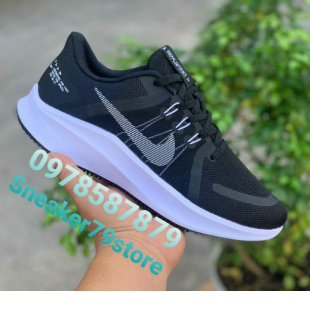 Giày Nike Running Quest 4 Black/White DA1105-006 (2021) Nam (M) [Auth - Chính Hãng - FullBox] Hình Ảnh Độc Quyền