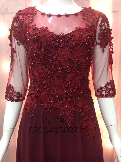 Đầm trung niên dạ hội thiết kế sang trọng