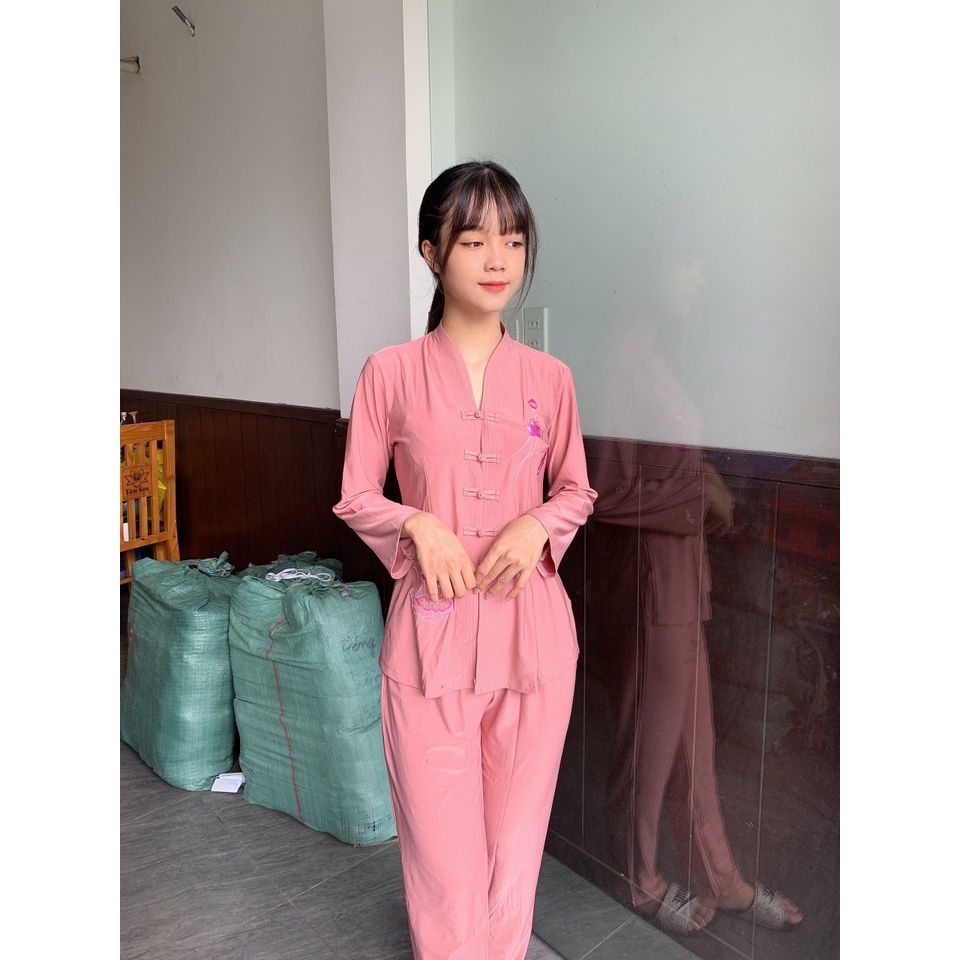 ĐỒ LAM# BỘ BÀ LAI TIM CHẤT LIỆU VẢI THUN CO GIÃN MỀN MÁT