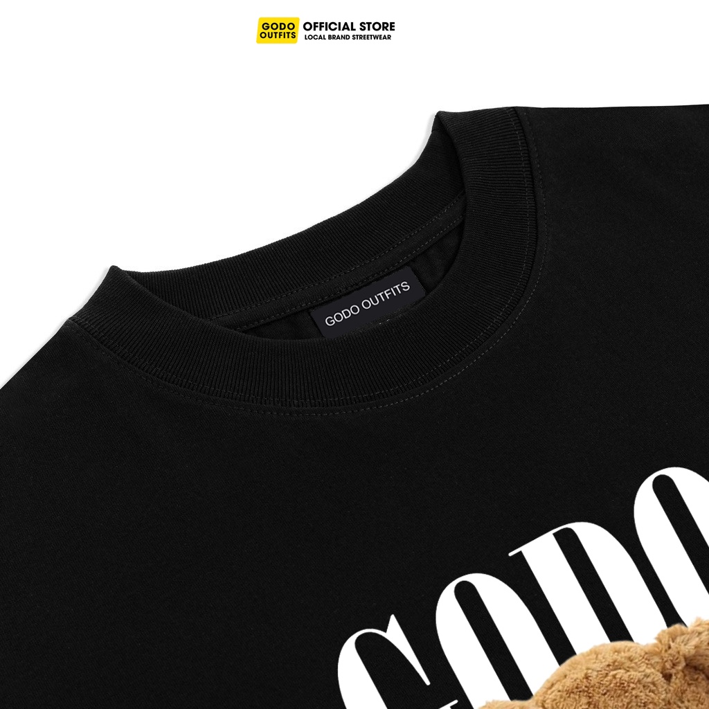 Áo thun GODO Localbrand Unisex Gấu Teddy Premium 100% cotton