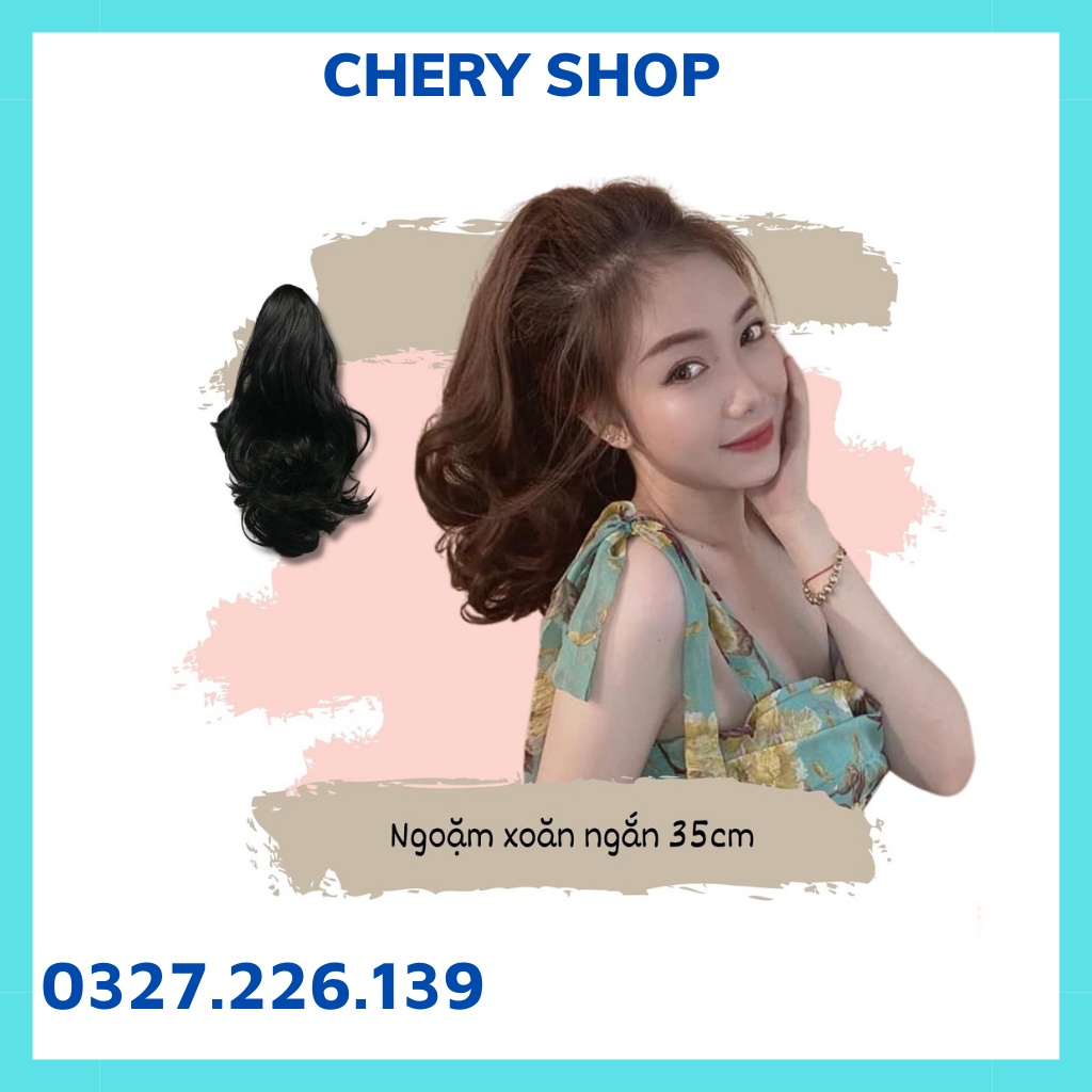 Tóc giả ngoặm xoăn ngắn  FREESHIP  ngoặm xoăn ngắn kute 036 kèm ảnh thật