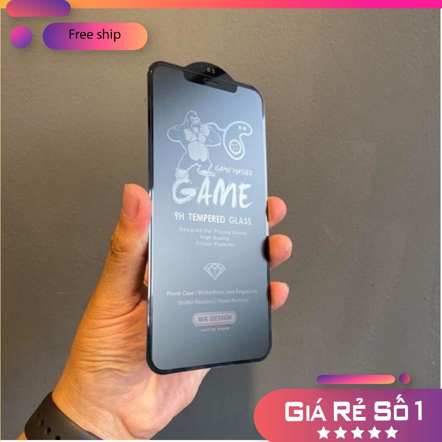 Kính cường lực iphone chống vân tay chính hãng KINGKONG WK Full màn hình cao cấp cho IP X đến 12 Promax