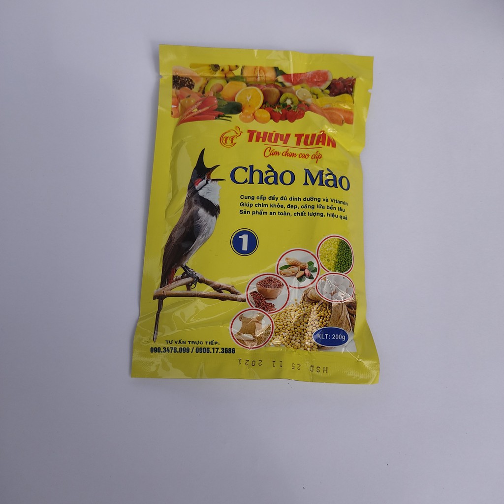 CÁM CHO CHIM CHÀO MÀO [ COMBO 3 GÓI x 200gr]- PHỤ KIỆN ĂN UỐNG CHO CHIM GIÁ RẺ