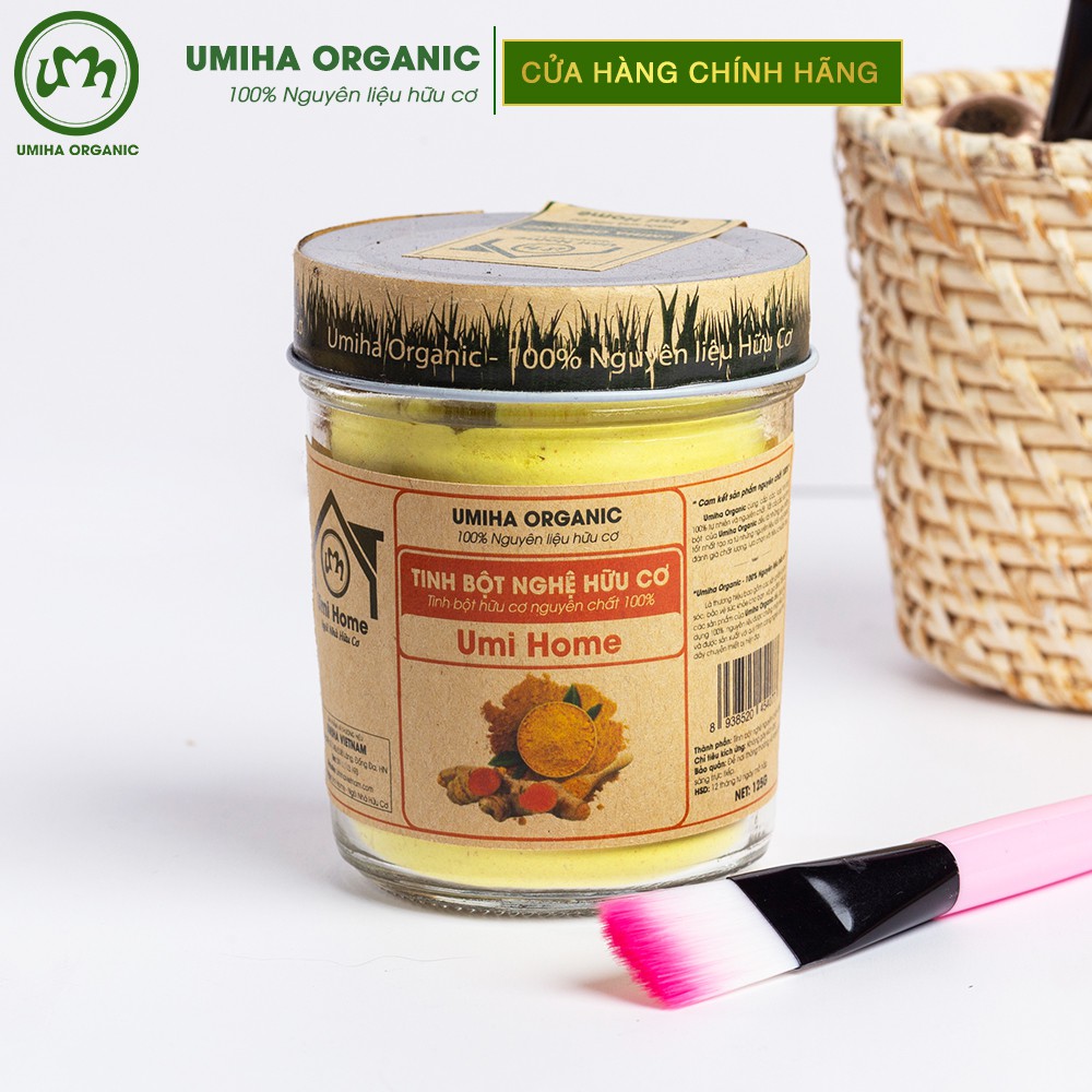 Tinh bột Nghệ đắp mặt nạ hữu cơ UMIHA nguyên chất | Turmeric Powder 100% Organic 125g