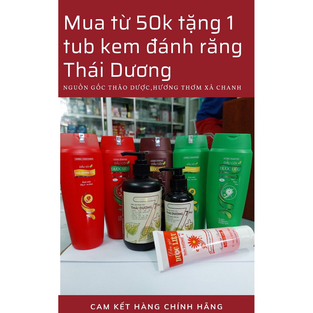 [Dầu gội Thái Dương] Dầu gội Dược liệu Thái Dương, hết rụng tóc, sạch gàu, suôn mượt.