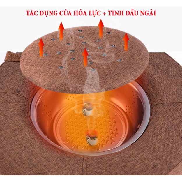 Đệm xông ngải cứu có điều chỉnh nhiệt độ - Đệm ngồi xông ngải