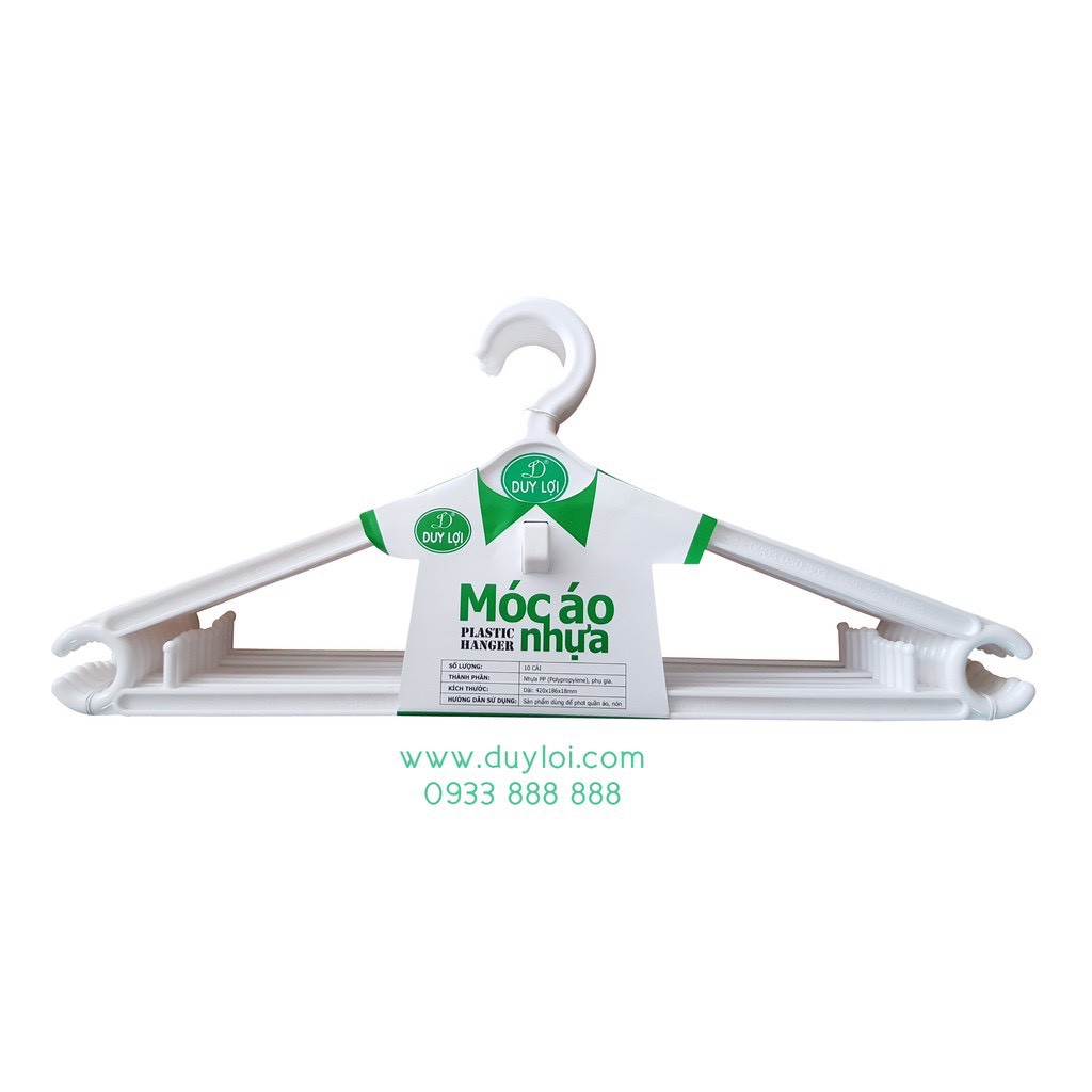 MÓC ÁO NHỰA CAO CÁP DUY LỢI (10 CHIẾC)