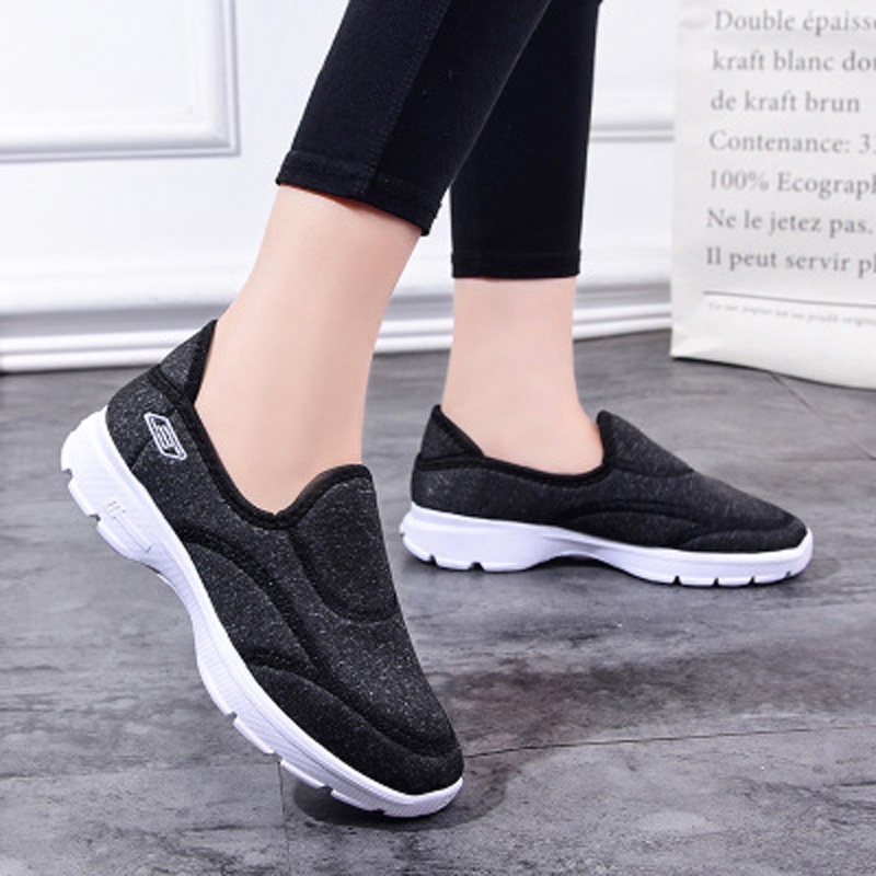 Giày thể thao nữ TFUN mã "KC-SPQ", giày vải sneaker chất liệu vải thoáng khí đế cao tone dáng phong cách cá tính cao cấp | BigBuy360 - bigbuy360.vn