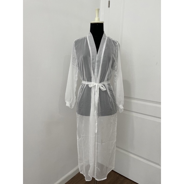 ẢNH THẬT Loại 1 áo choàng đi biển voan lụa dài có viền và dây thắt nơ thời trang đi biển sexy