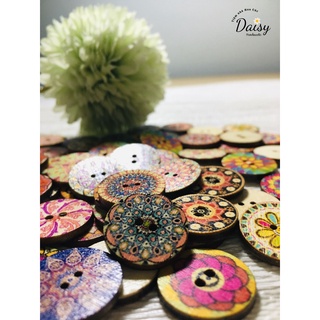 Nút gỗ hoa văn set 5 nút