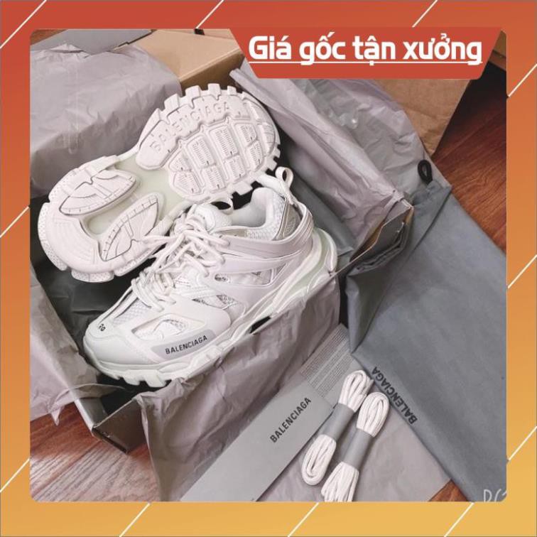 [FreeShip+ Hàng Cao Cấp] Giầy balen track 3 Full trắng ,Giày thể thao nam nữ Full phụ kiện (ảnh thật)