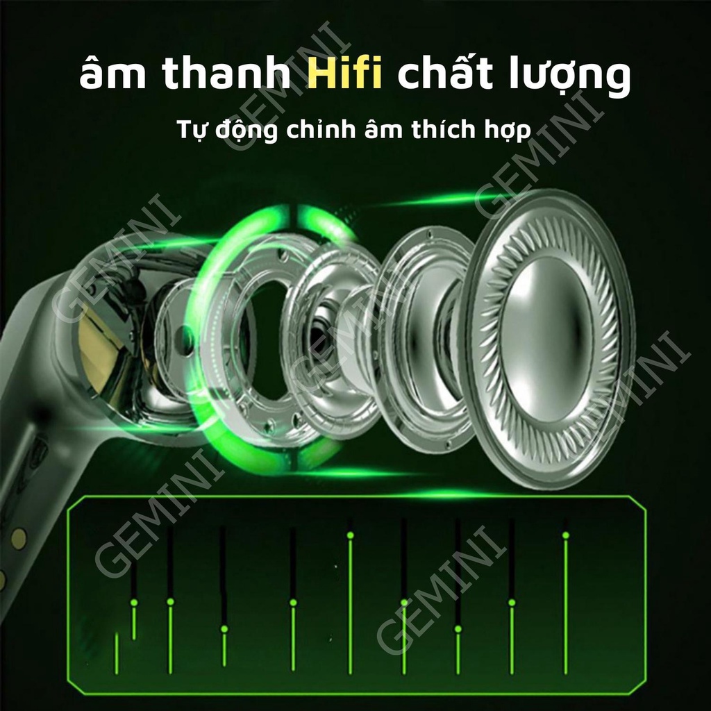 Tai nghe Bluetooth Gaming G11 X15 X15S độ trễ thấp có mic  giảm tiếng ồn Thể Thao Kèm Hộp Sạc Tiện Dụng Gemini Shop