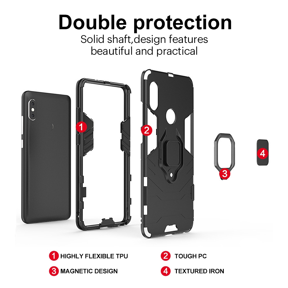 Ốp điện thoại cứng bảo vệ 2 trong 1 cao cấp cho Xiaomi Mi 8 Pro Mi 8 SE