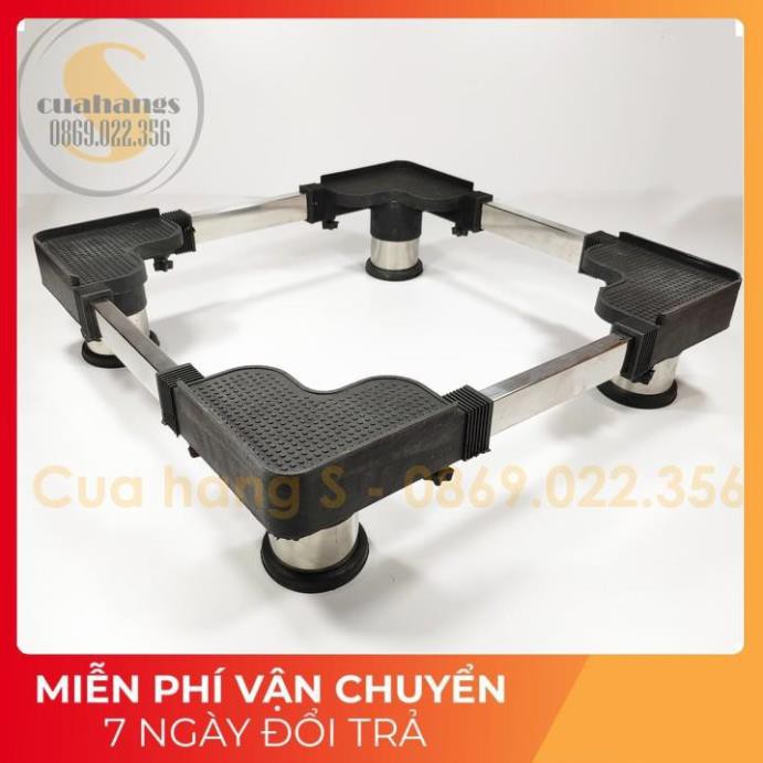 Chân kệ máy giặt tủ lạnh cao cấp trụ Inox