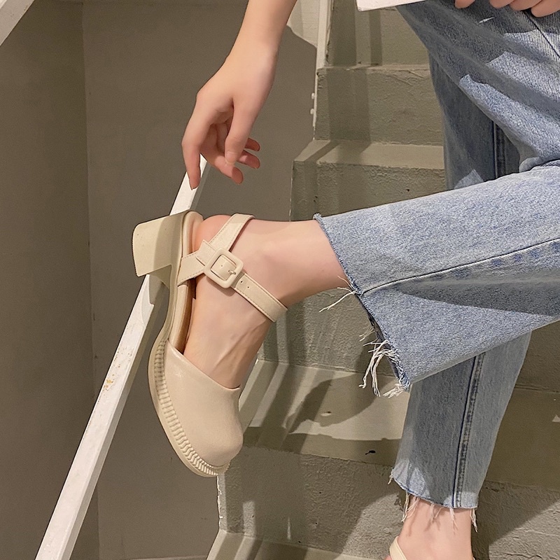 sandal basic mùa thu sẵn hàng- form rộng  lùi 1 size