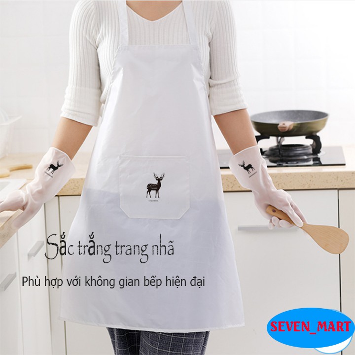 Tạp Dề nhà bếp Con Hươu Chống Bám Bẩn Không Thấm Nước Siêu Bền - Tạp dề bếp siêu dai