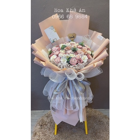 [-70k Ship] Bó hoa sáp mix siêu cao cấp. Thiết kế by Khả An. Có Hoả Tốc HN