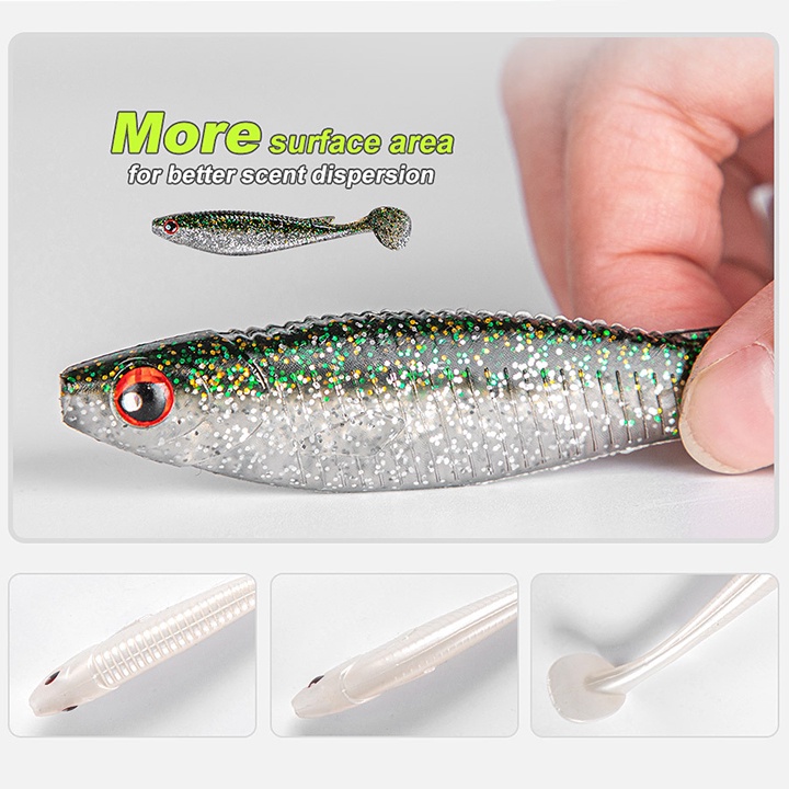 Mồi mềm câu lure Noeby NBL5485 - 8cm-10g 1 gói 4 con  - Siêu nhậy cá