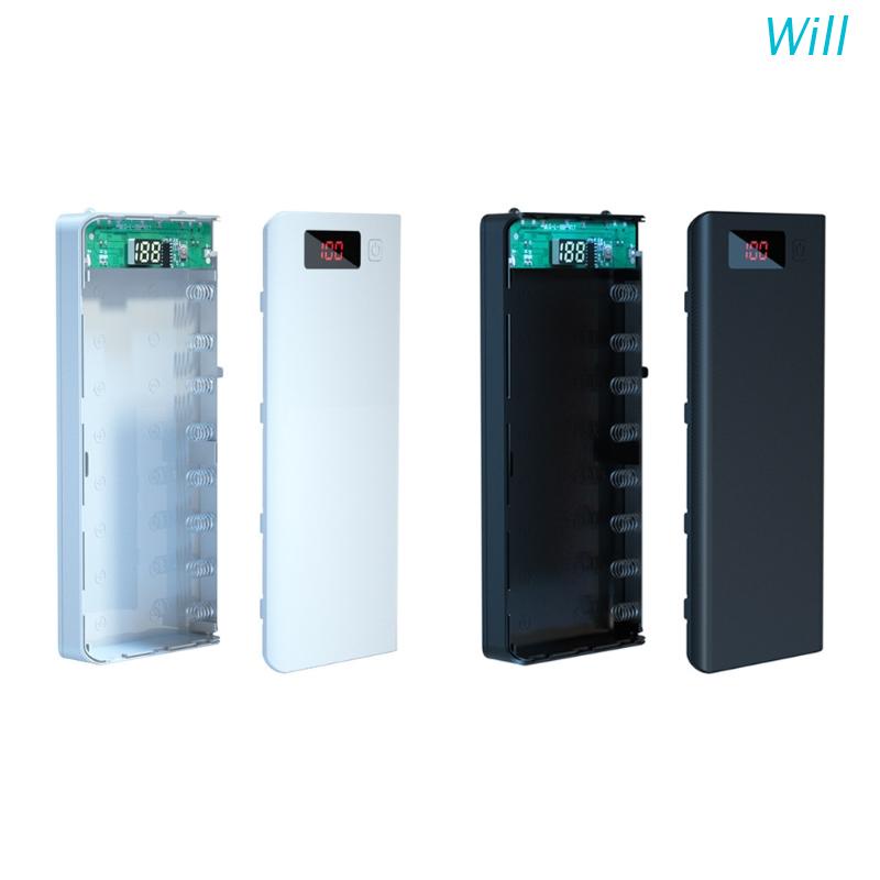 Vỏ Pin Sạc Dự Phòng Ngoài Cho Điện Thoại Di Động 8x18650