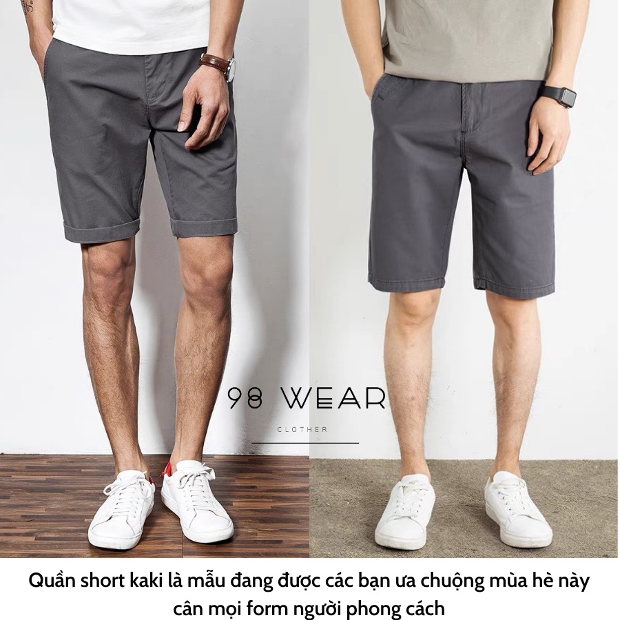 Quần short kaki nam phong cách Hàn Quốc cao cấp, quần short nam 6 màu trẻ trung thời thượng