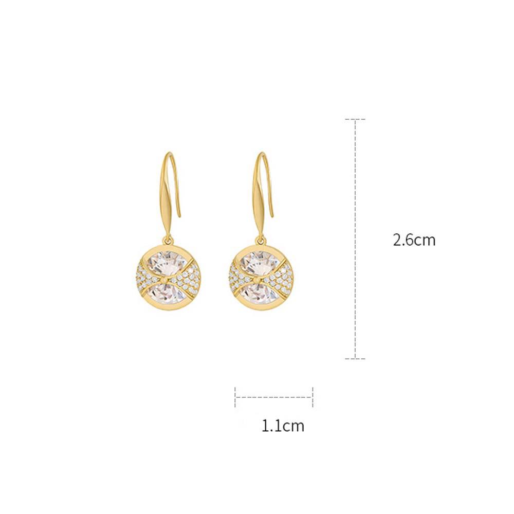 Bông Tai Hợp Kim Hình Nơ VANES1|Khuyên Tai Dạng Hạt Tròn Cá Tính