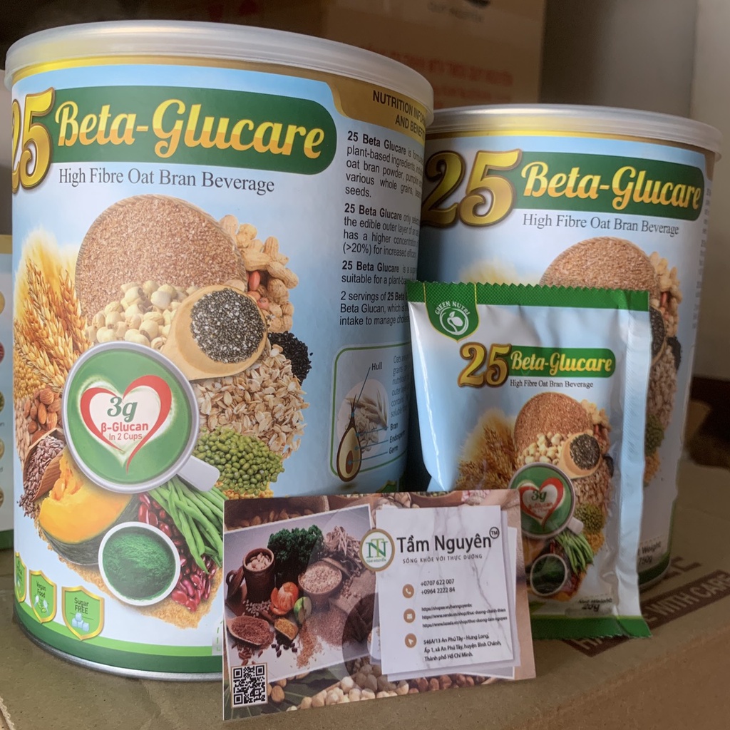 Ngũ cốc 25 Beta Glucare cho người tiểu đường- Lon 750g hàng chính hãng [Tặng 1 gói]