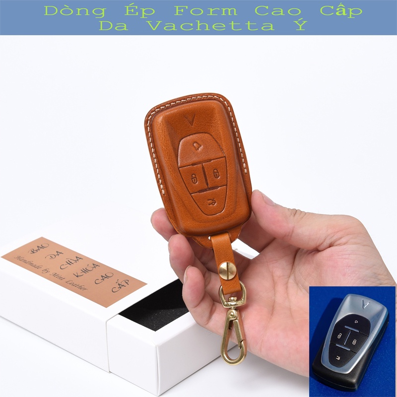 Ốp Chìa Khóa Vinfast VFe34 VF8 💎Da Thật 100%💎 Bọc Chìa Khóa Vinfast Bao Da Chìa Khóa e34 2022