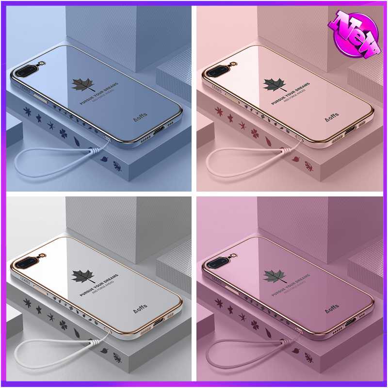 QIANZI Ốp Lưng Mềm Chống Sốc Họa Tiết Lá Phong Cho iPhone 7plus 8plus X xs xr xs max 6 6s 7 8 se2 se3 6 plus 6s plus