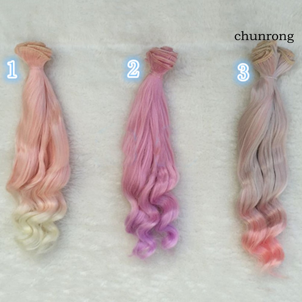 CR+Smooth Natural Color Extension Long Curly Hair BJD S-D Wigs Doll Accessories