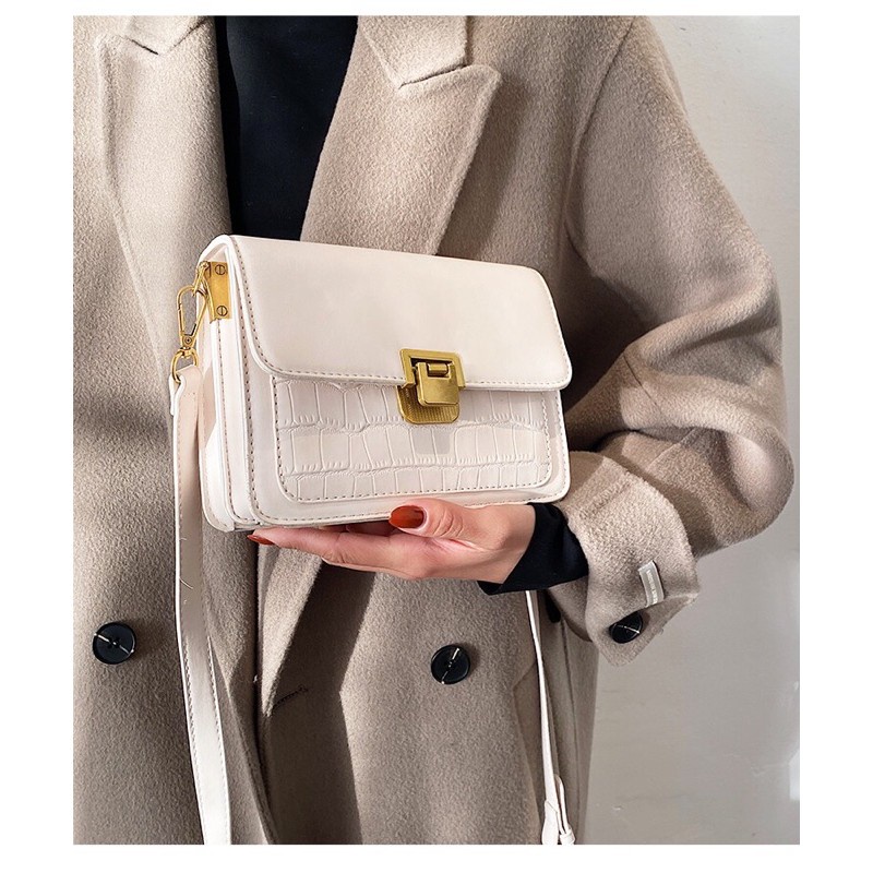 Túi xách nữ đeo chéo đẹp kẹp nách đeo vai cao cấp khoá gập màu sắc basic dễ phối đồ phong cách thời trang Hàn Quốc M120