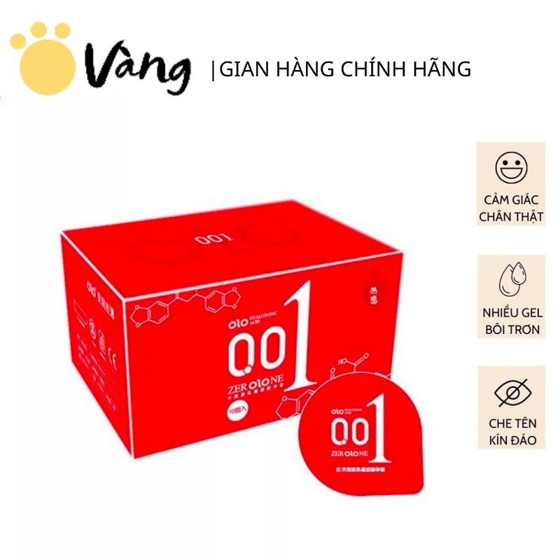Combo 2 Hộp Bao Cao Su Siêu Mỏng Kéo Dài Thời Gian OLO 0.01mm Tăng Cường Gel Giảm Khô Rát