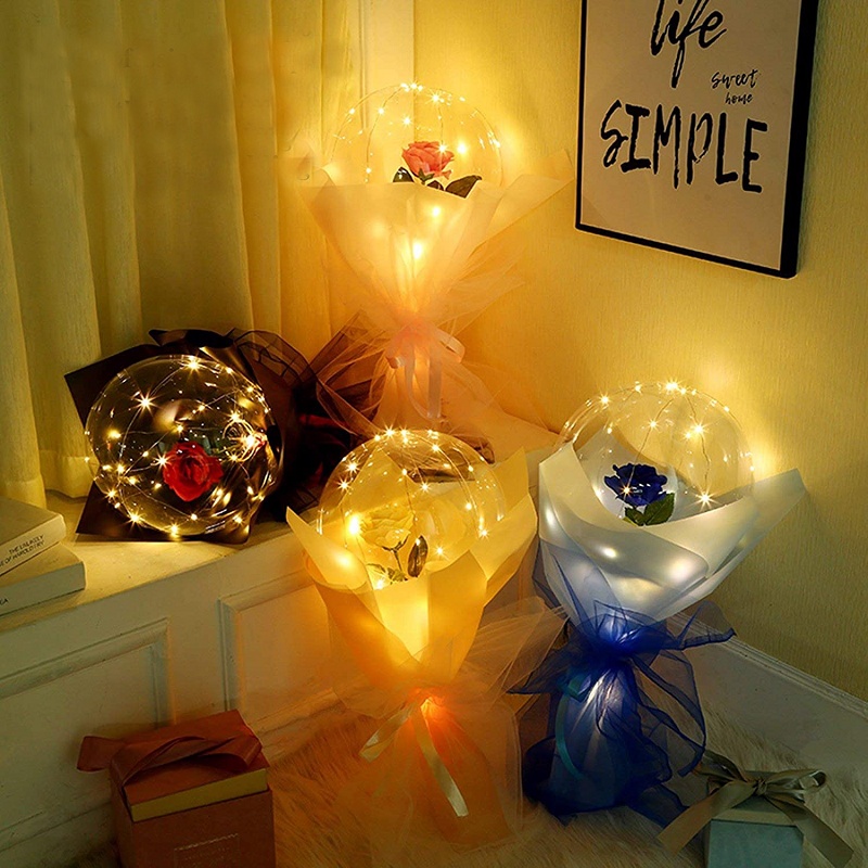 1 bộ bong bóng đèn LED DIY hình hoa nhân tạo trang trí nhà ở/văn phòng/sự kiện đa ứng dụng
