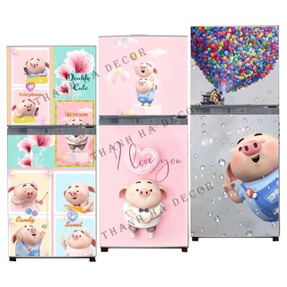 Decal dán Tủ Lạnh Pig 2022 chất liệu cao cấp