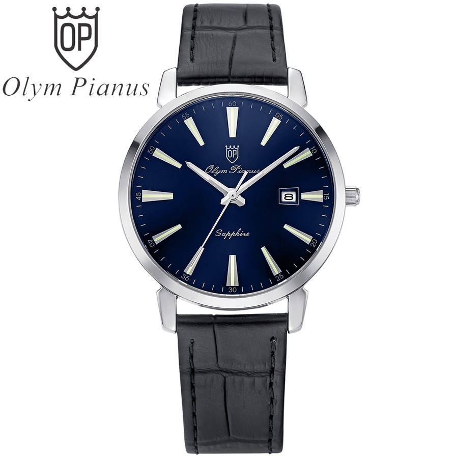 Đồng hồ nam mặt kính sapphire Olym Pianus OP130-03MS-GL xanh