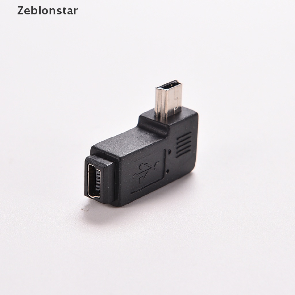 Đầu Nối Chuyển Đổi USB 2.0 Mini 5 Pin Sang Ổ Cắm Góc Phải 90 Độ Màu Đen