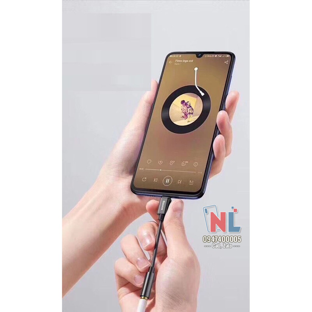 Jack chuyển Type C to 3.5 chính hãng Baseus