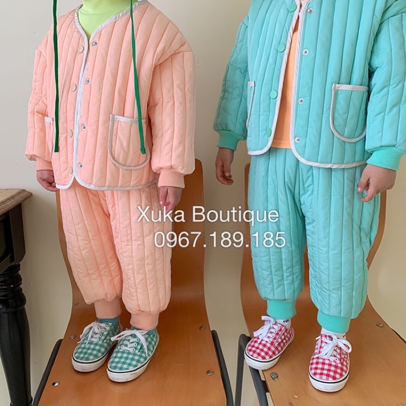 Quần Áo Trẻ Em | Bộ Quần Áo Trần Bông 2 lớp Quảng Châu Cao Cấp Cho Bé 1 - 8 tuổi | Áo Khoác Trần Bông Cho Bé [Ảnh Thật]