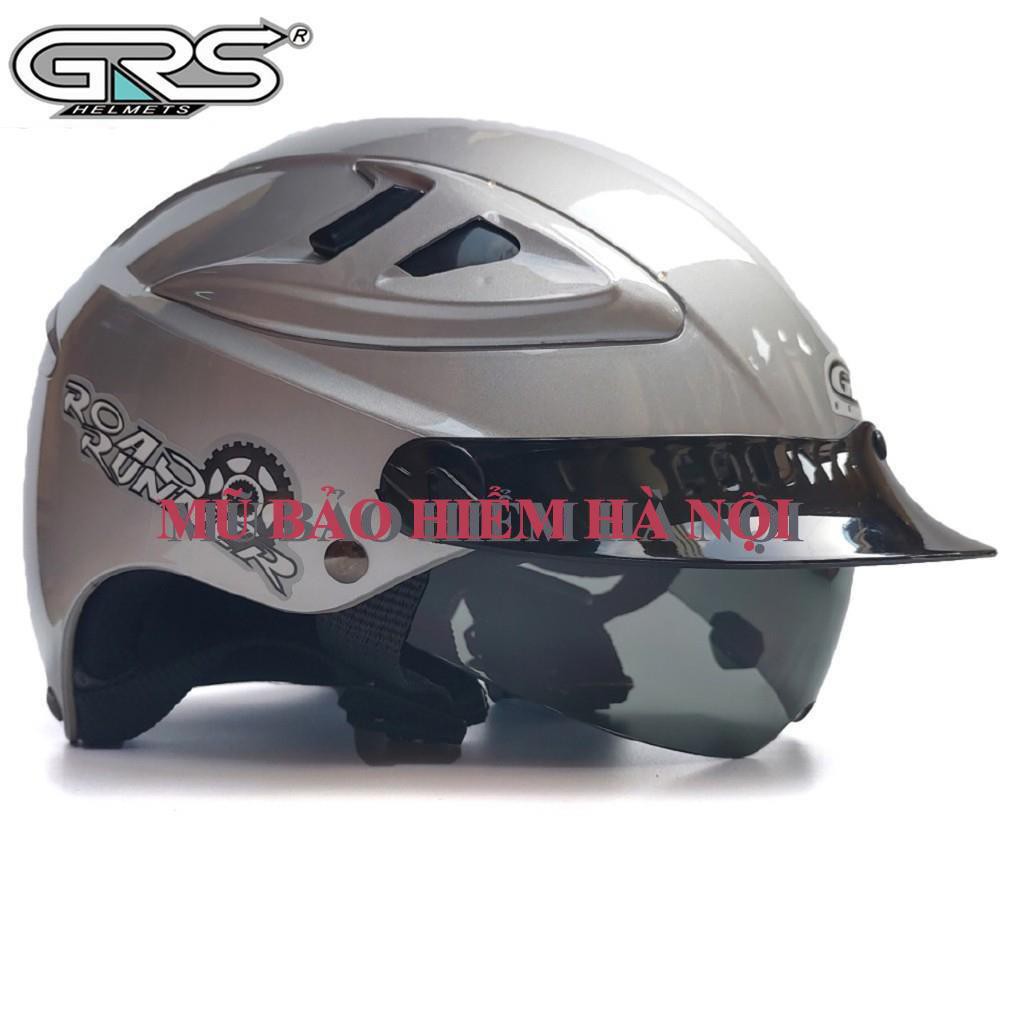 Mũ bảo hiểm grs tháo lót 966#2 kính âm nhiều màu