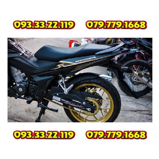 Tem Rời Winner V1 Vàng Đồng Dán Xe Đen Nhám Đẹp