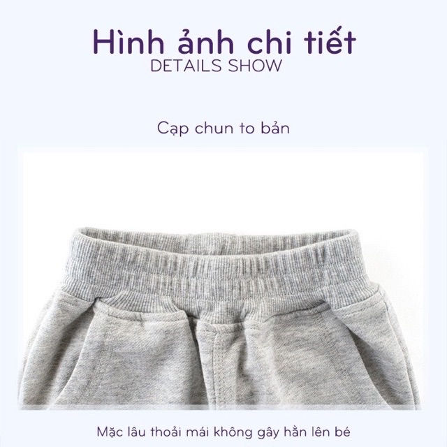 Quần dài bé trai 27kids thêu hình ô tô chất cotton hàng xuất Âu - Mỹ