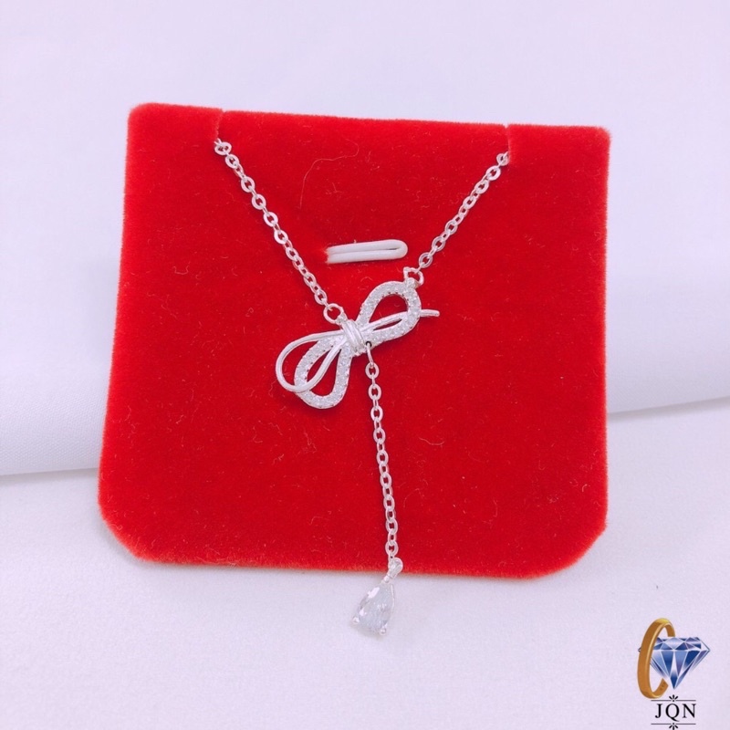Dây chuyền nữ bạc thật hình nơ xinh xắn/ Trang sức bạc JQN gian hàng uy tín, chất lượng