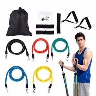 Bộ 5 dây tập GYM ngũ sắc móc kim loaị