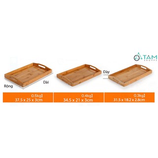 Khay gỗ đựng trà gỗ tre TAN