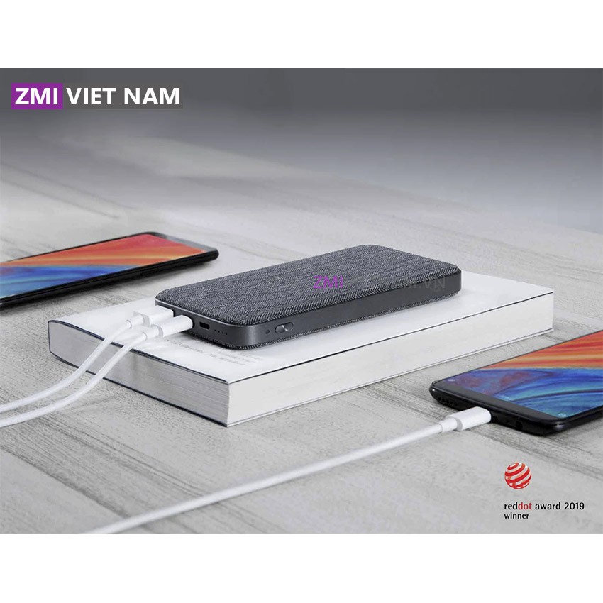 Sạc Dự Phòng ZMI QB910 10000mAh Chuẩn PD, 1 Cổng Type C, 1 Micro, 1 USB A | Bảo Hành 18 Tháng