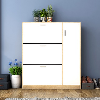 Tủ giày gỗ mdf melamine trắng , tủ giày thông minh 1m2