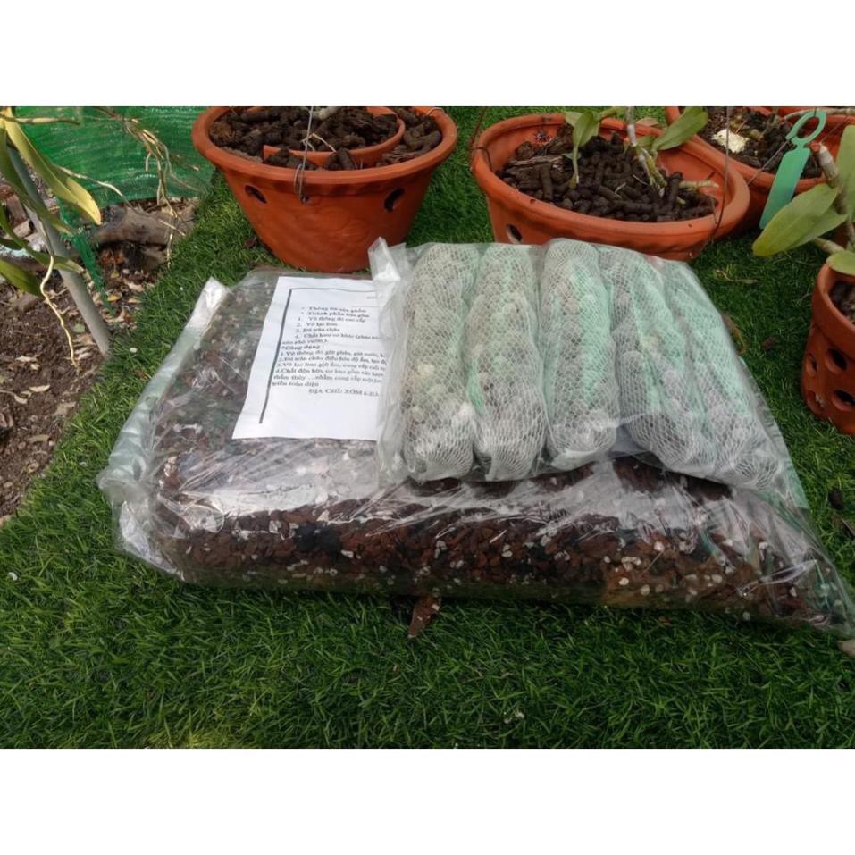 1kg Giá Thể Trồng Lan Cao Cấp Đã Xử Lý cho người tập chơi