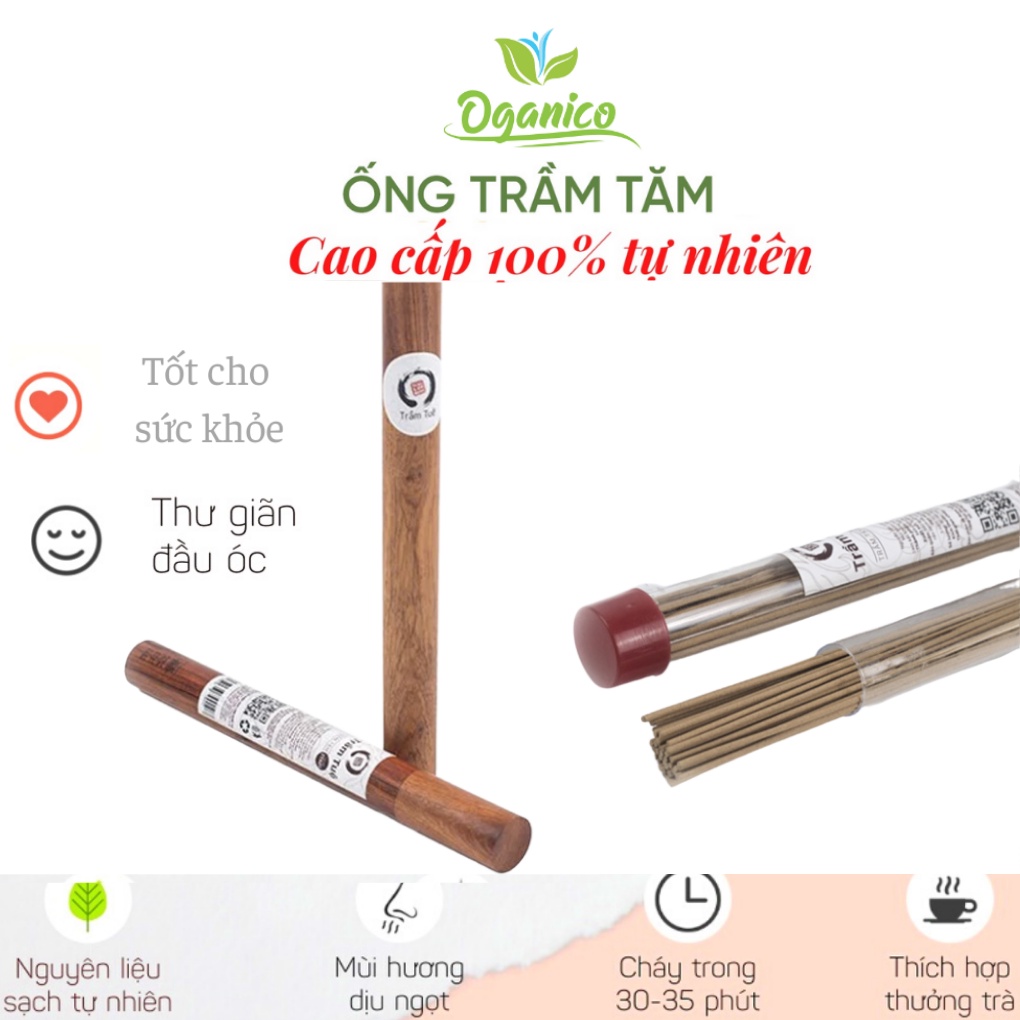 Nhang trầm hương không tăm đốt thư giãn, hương thơm thanh nhẹ không cay mắt 100% trầm tự nhiên